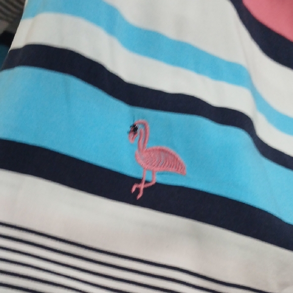 crown & ivy Curvy Off-Shoulder Striped Blouse - Blue, Pink, Black, Sz 3X New - Picture 4 of 14